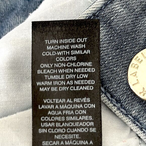 Chico's Black Label Ankle Jeans Size 1 (8) Distressed Lace - Picture 15 of 16